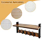 Repisa Perchero Estante De Pared Estanterías - Miniatura 4