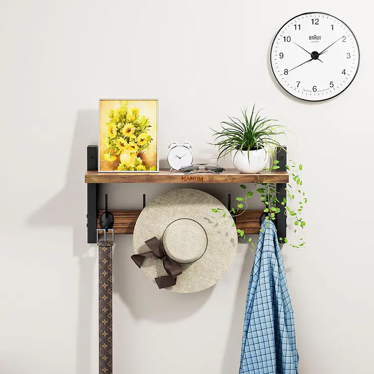 Repisa Perchero Estante De Pared Estanterías 3