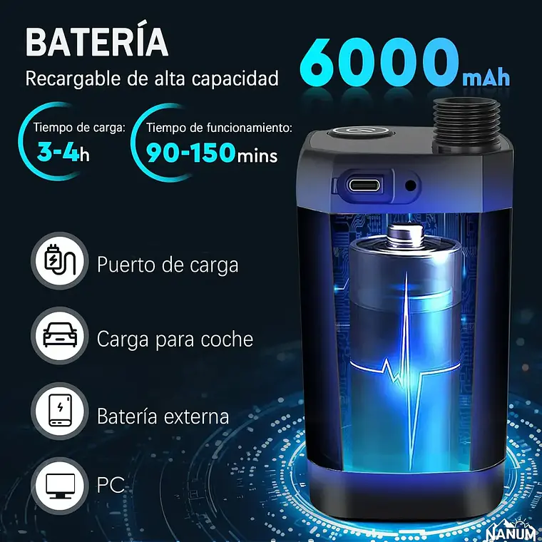 Ducha Portatil Camping 20l Recargable Con Pantalla Led 2