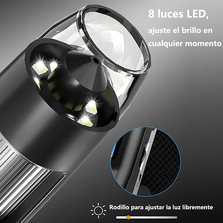 Microscopio Digital Usb 1000x Pantalla 4.3 Hd 8 Led 5
