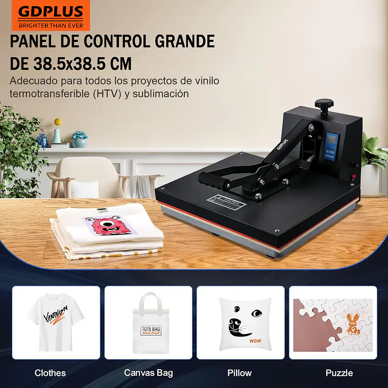 Máquina Estampadora Textiles Bandeja Deslizable 38.5x38.5cm 3