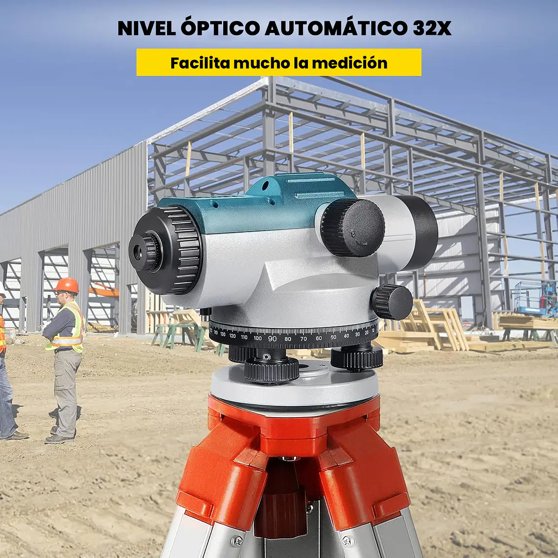 Nivel Topografica 32x Herramienta Profesional Tripode Mira 2
