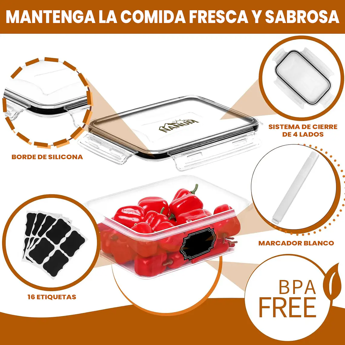 Set 14 Contenedores Hermeticos Taper Recipientes De Alimento 2