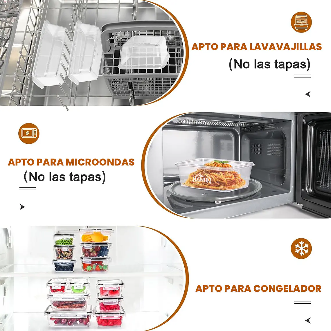 Set 14 Contenedores Hermeticos Taper Recipientes De Alimento 4