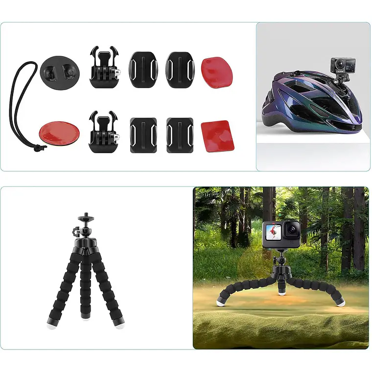Kit De Accesorios 50 En 1 Para Cámara De Acción 8