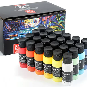 Kit De Pintura Acrilica 24 Colores 60 Ml