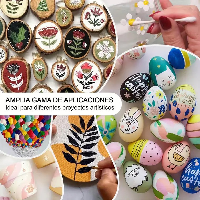 Kit De Pintura Acrilica 24 Colores 60 Ml 3