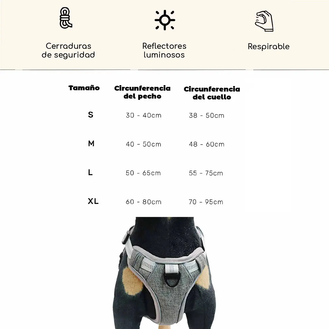 Arnes Anti Tirones Acolchados Para Perro Tallas S a XL 7