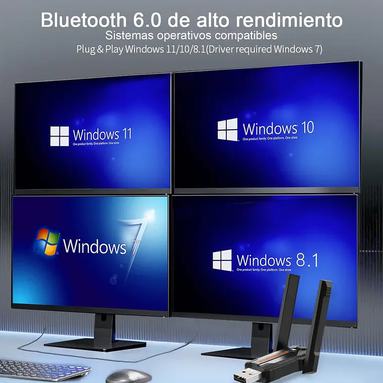Adaptador Usb Bluetooth 6.0 Compatible Dual-mode 6