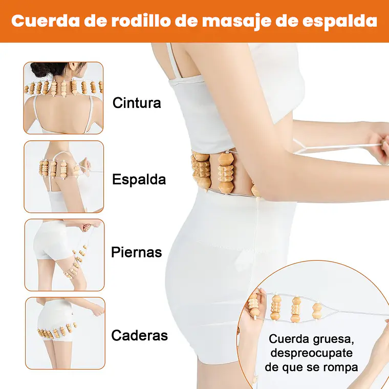 Kit 6pcs Rodillo Para Masaje Maderoterapia Maderos De Masaje 3