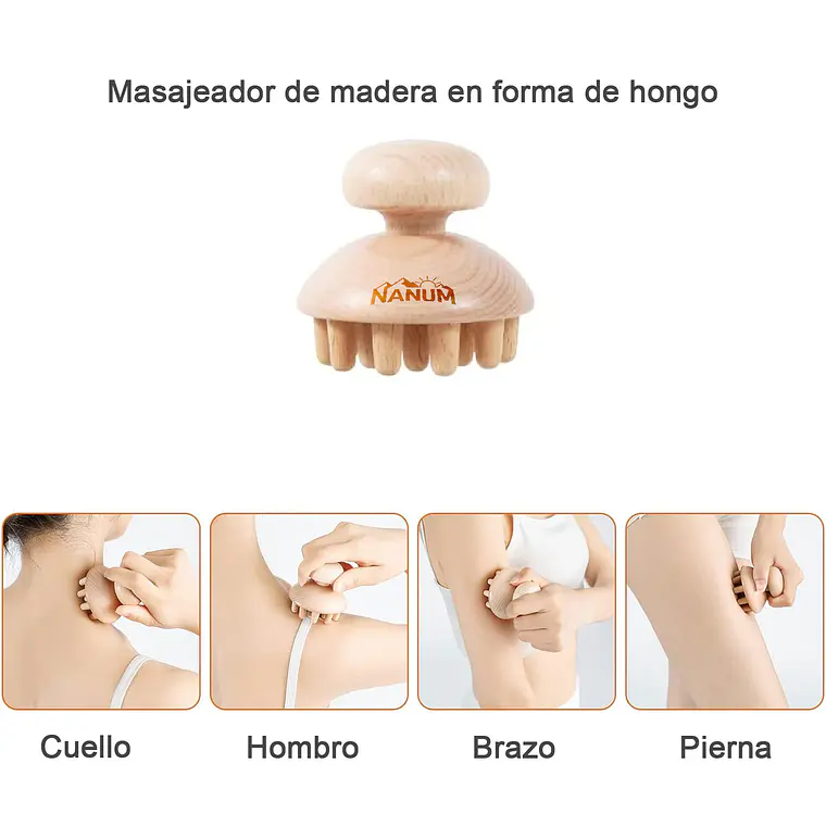 Kit 6pcs Rodillo Para Masaje Maderoterapia Maderos De Masaje 6