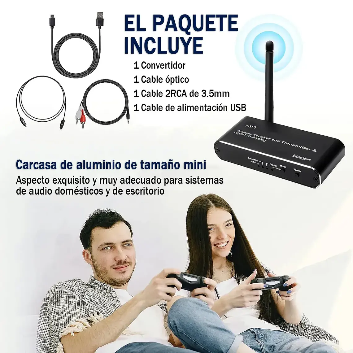 Receptor Transmisor Bluetooth Y Conversor Digital A Analogo 5