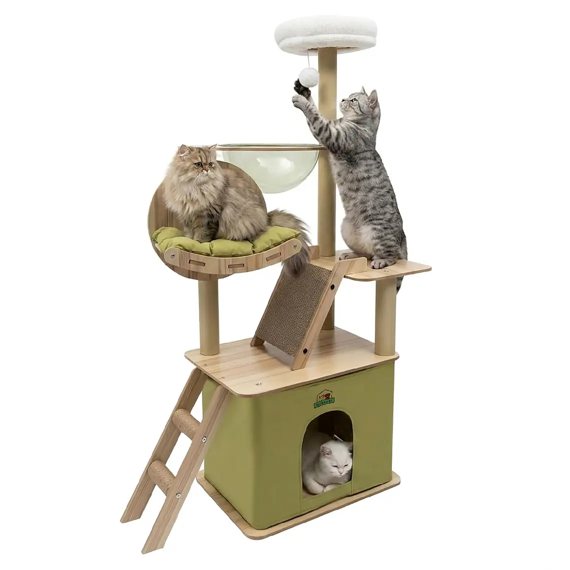 Torre Rascador Casa Torre Animales Para Gatos 140cm 1