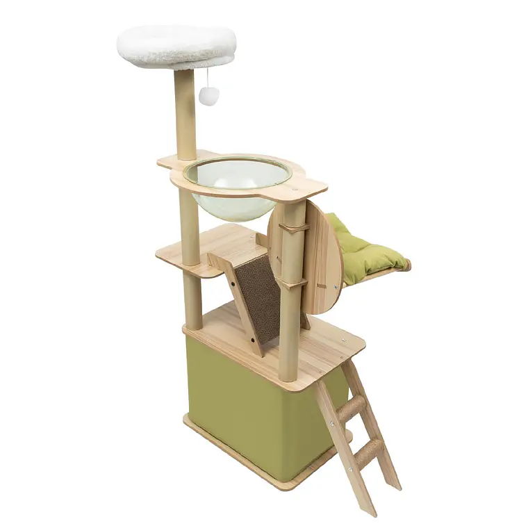 Torre Rascador Casa Torre Animales Para Gatos 140cm 4