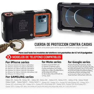 Carcasa Celular Impermeable Sumergible De Buceo De 15 Mts