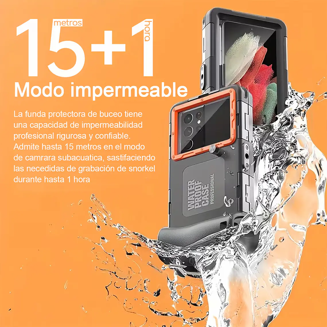 Carcasa Celular Impermeable Sumergible De Buceo De 15 Mts 6