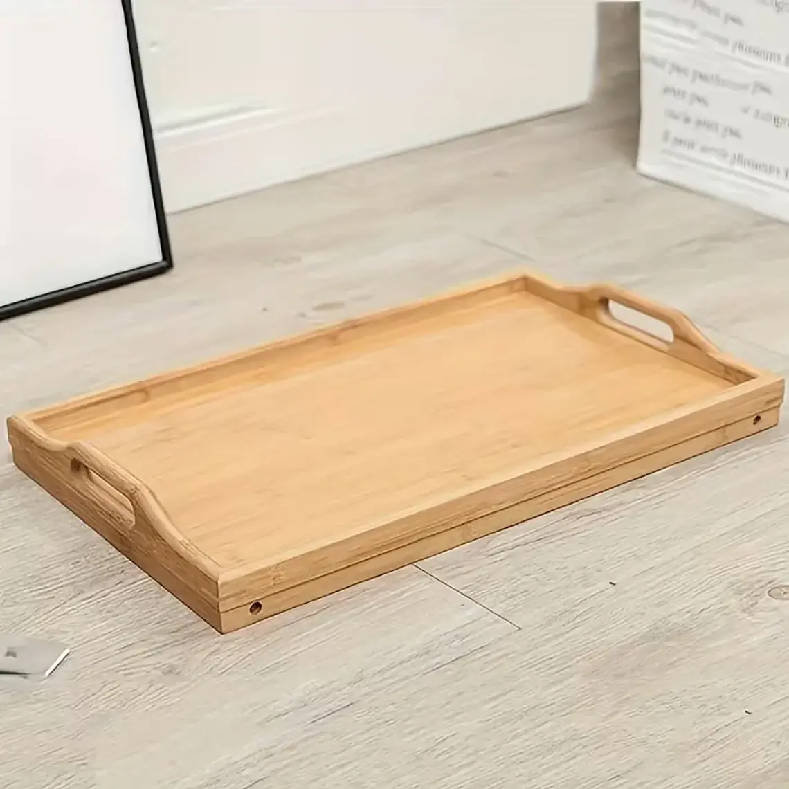 Bandeja Mesa Plegable De Bambu Para Cama Desayuno Notebook 3