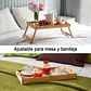 Bandeja Mesa Plegable De Bambu Para Cama Desayuno Notebook - Miniatura 6