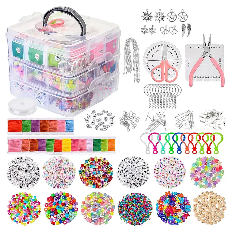 Kit De Accesorios Para Hacer Pulseras Y Alhajas 4655pcs 1