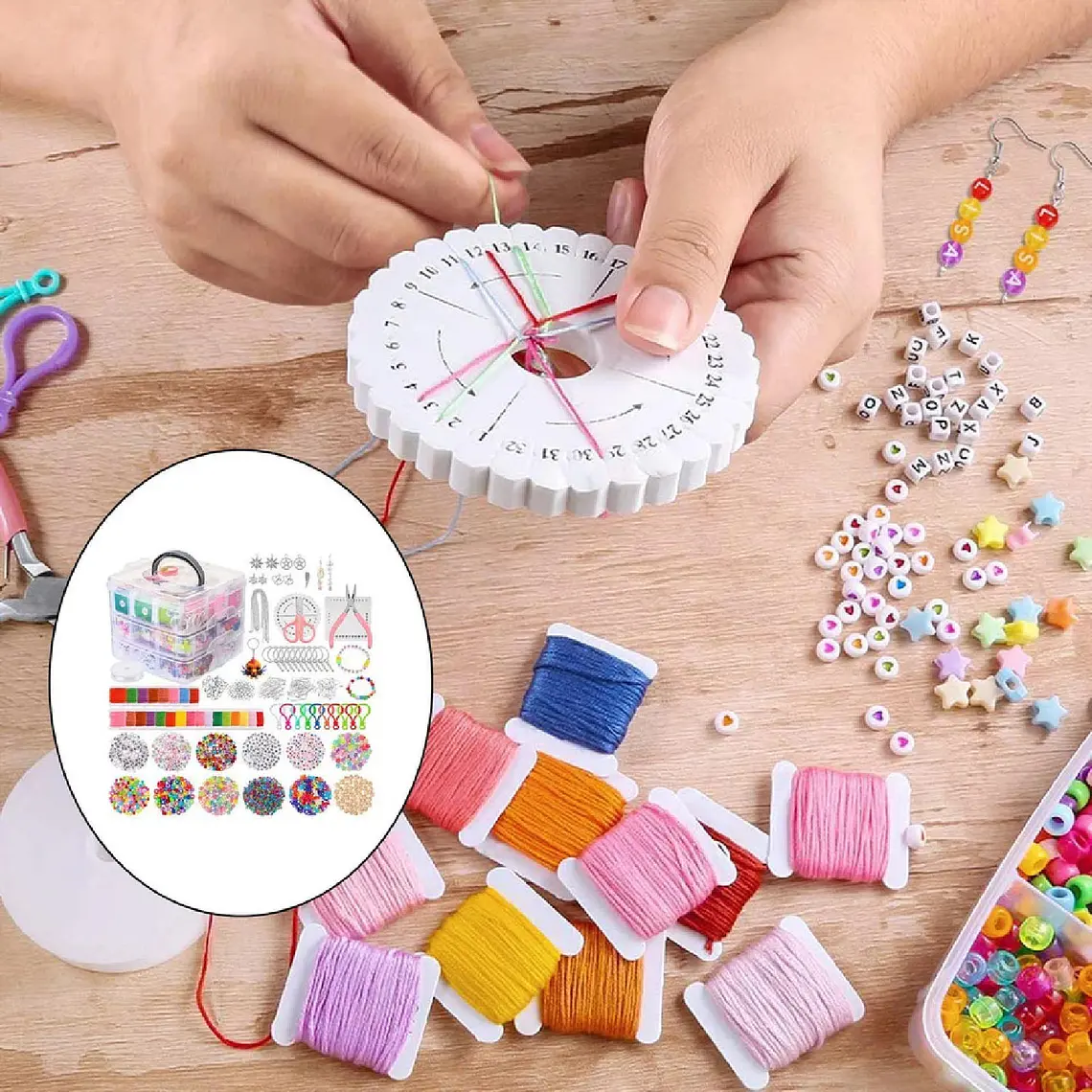 Kit De Accesorios Para Hacer Pulseras Y Alhajas 4655pcs 4