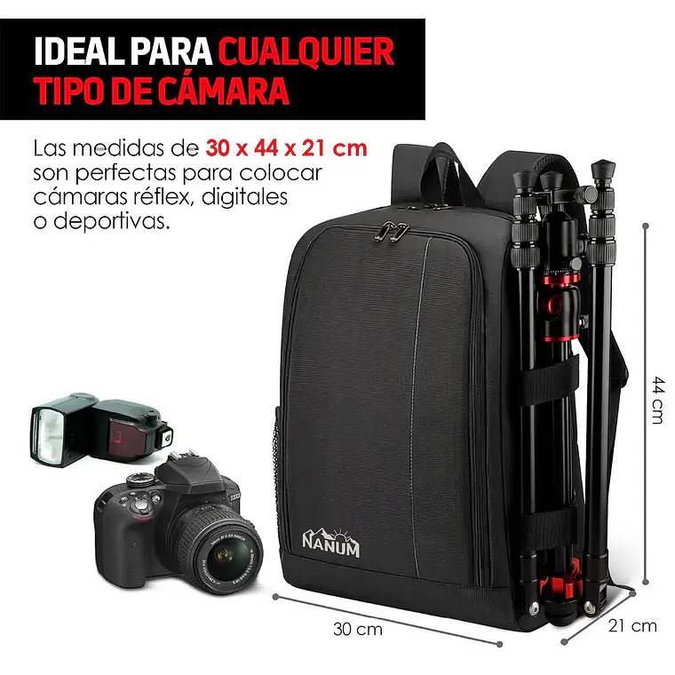 Mochila Fotografica Para Cámara Fotográfica Y Notebook 8