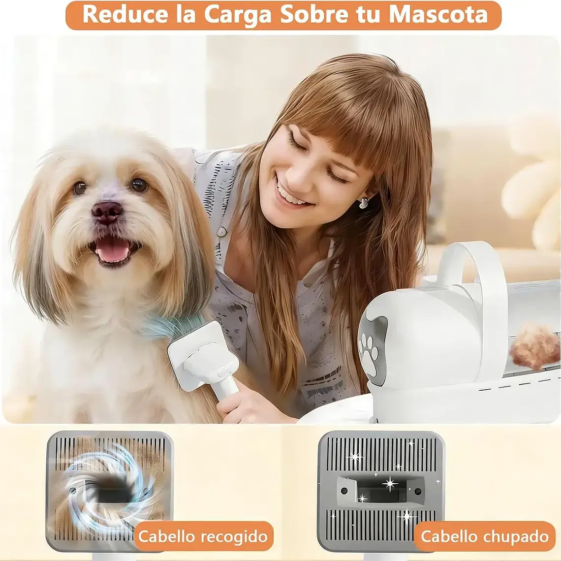 Kit Cortapelo Aspiradora Perros Gatos Aseo Mascotas 2 En 1 6