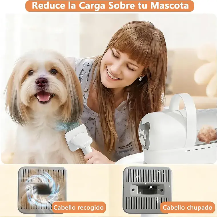 Kit Cortapelo Aspiradora Perros Gatos Aseo Mascotas 2 En 1 6