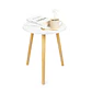 Mesa Auxiliar Redonda Mesa Lateral Centro De Madera Living - Miniatura 1