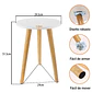 Mesa Auxiliar Redonda Mesa Lateral Centro De Madera Living - Miniatura 6