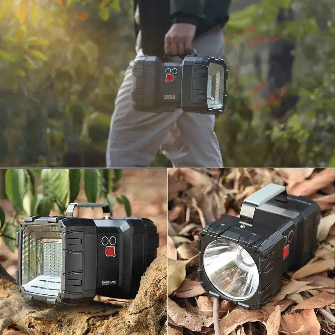 Linterna Recargable Doble Cabeza Led Multiuso Emergencia 8