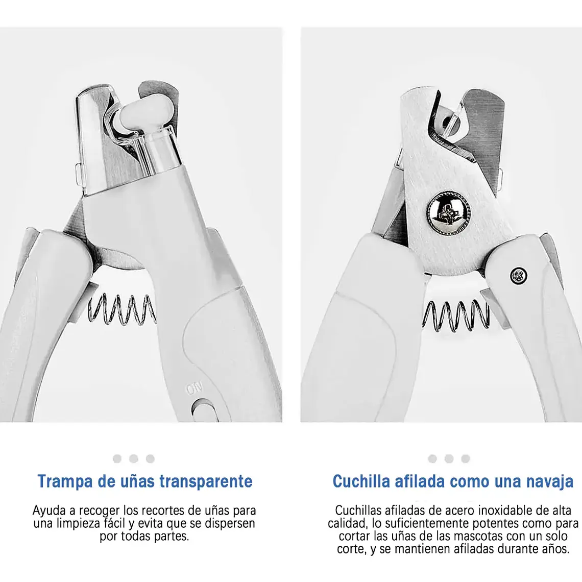 Corta Uñas Para Mascotas Perros Gatos Con Luz Led Y Lima 5