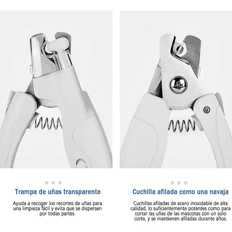 Corta Uñas Para Mascotas Perros Gatos Con Luz Led Y Lima 5