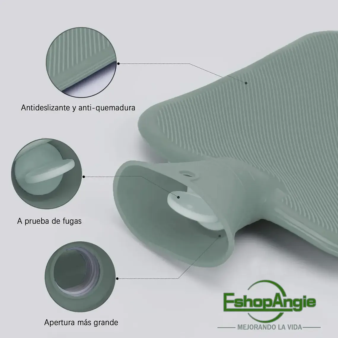 Guatero Bolsa De Agua Caliente Con Funda Tejida Guatero 3
