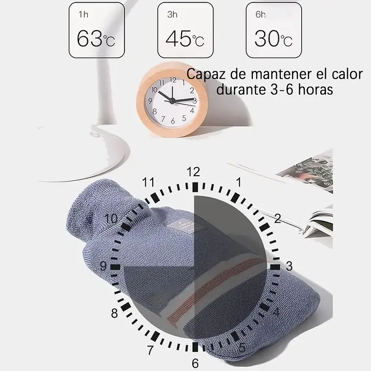 Guatero Bolsa De Agua Caliente Con Funda Tejida Guatero 5