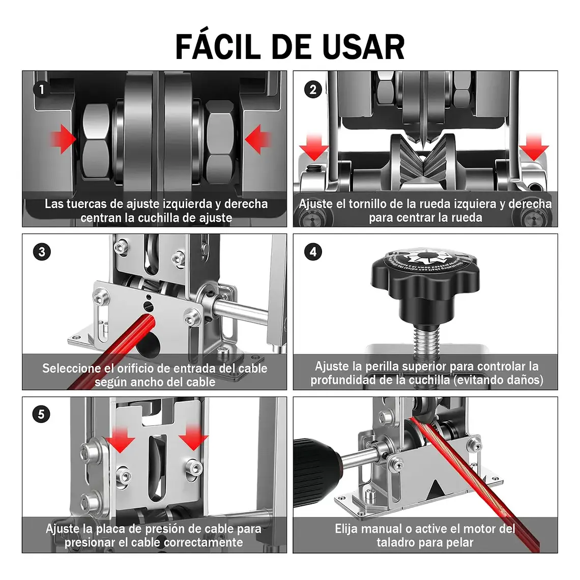 Pelacables Manual Y Para Taladro Maquina Pelador De Cables 6
