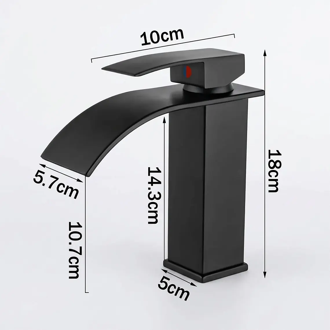 Llave Monomando Lavamanos Grifería Baño Cascada Mezclador 6