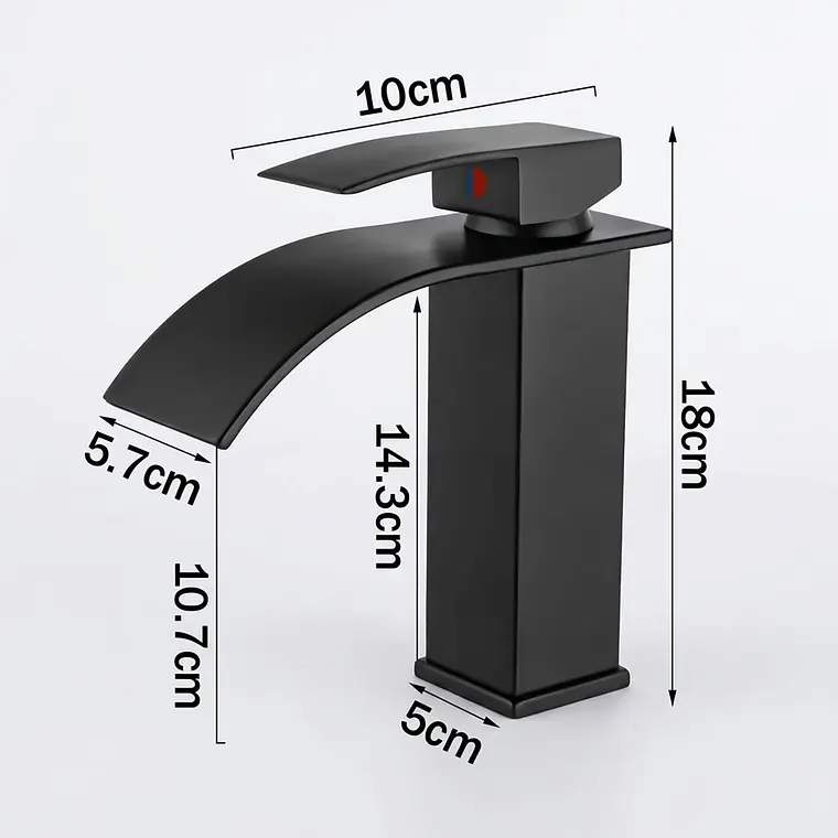 Llave Monomando Lavamanos Grifería Baño Cascada Mezclador 6