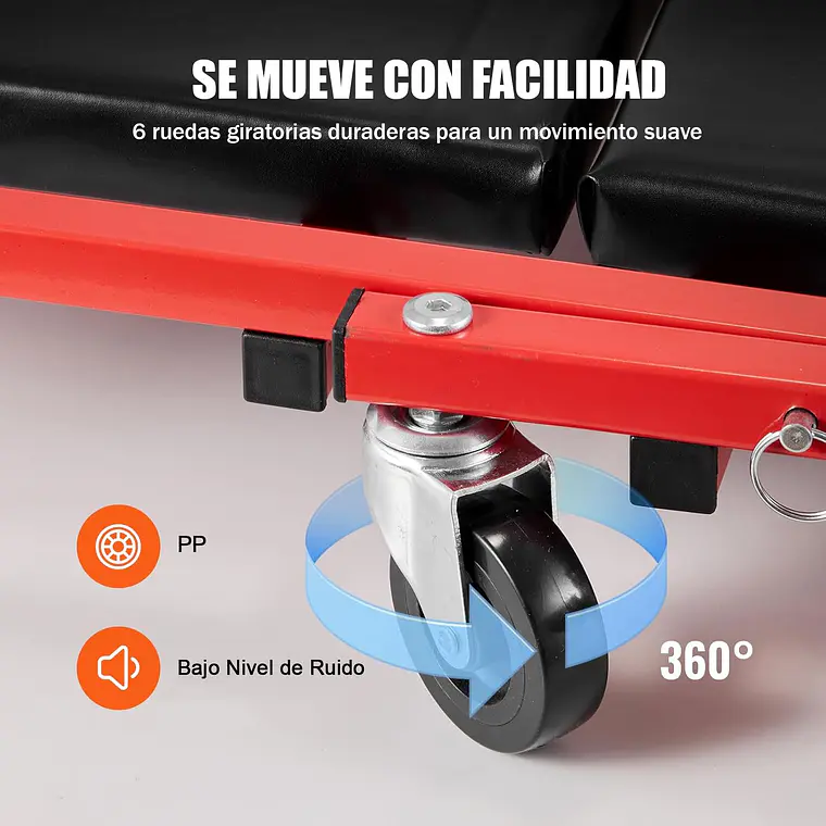 Camilla Para Mecanicos De 36 Pulgadas 150 Kg 6 Ruedas 3