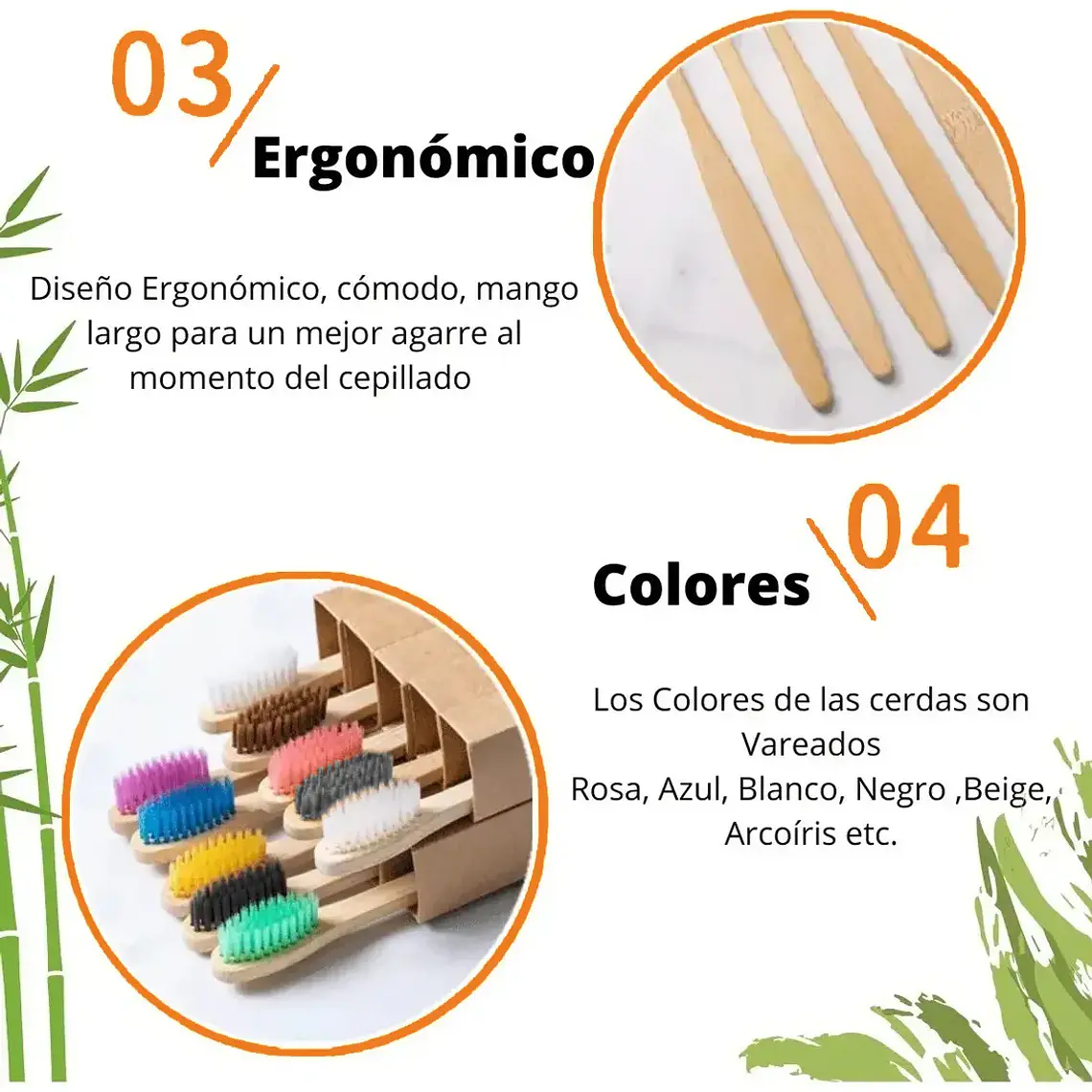 Cepillo De Dientes Bambu Adulto Pack 10 Unidades Ecologicos 4