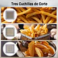 Cortadora De Papas Manual Picadora De Bastones 3 Cuchillas - Miniatura 3