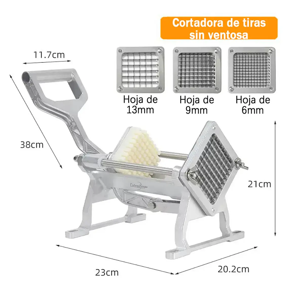 Cortadora De Papas Manual Picadora De Bastones 3 Cuchillas 7