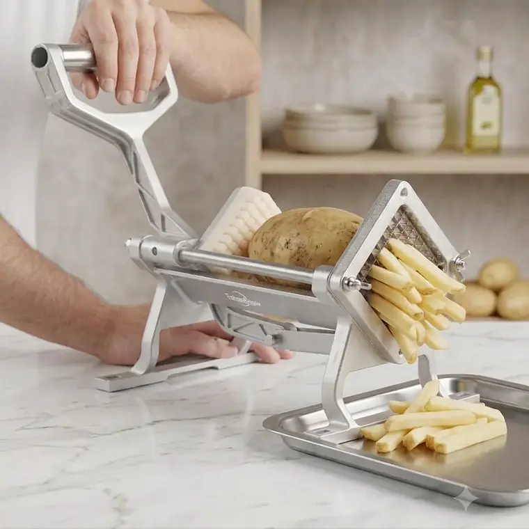 Cortadora De Papas Manual Picadora De Bastones 3 Cuchillas 6