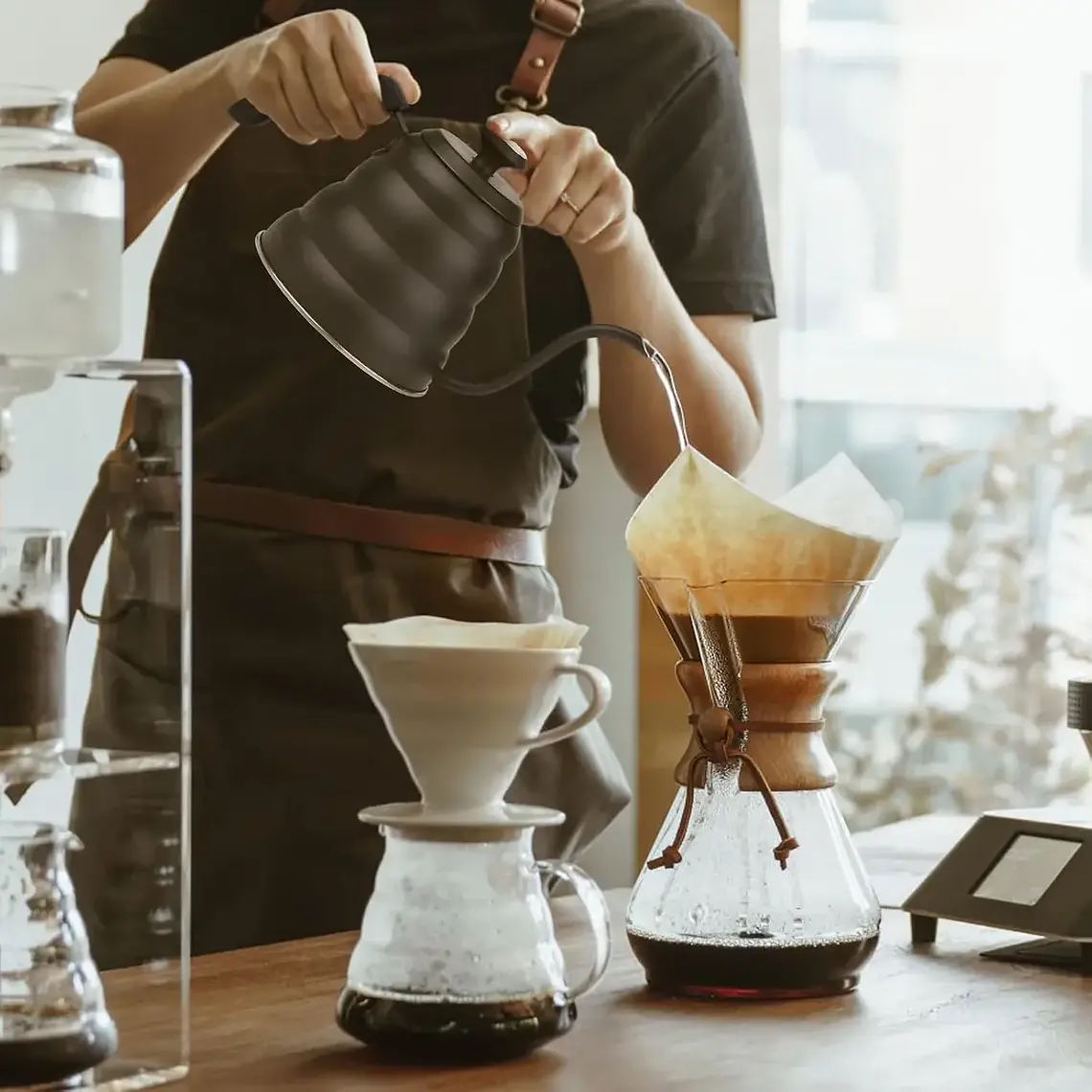 Tetera Cuello De Cisne Con Termómetro Cafe Te Hervidor 1.2L 6
