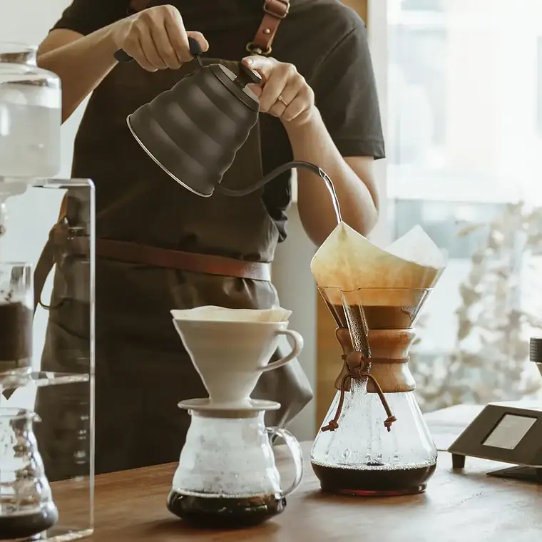 Tetera Cuello De Cisne Con Termómetro Cafe Te Hervidor 1.2L 6