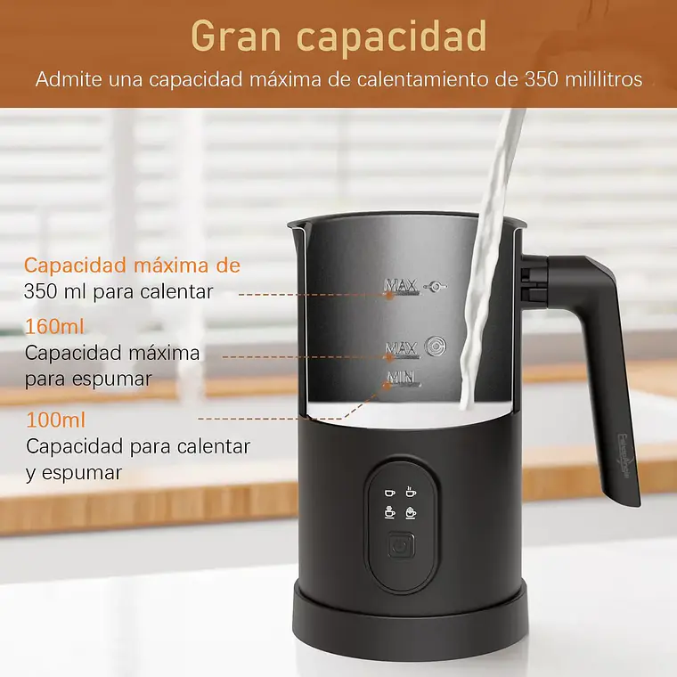 Espumador De Leche Electrico 4 En 1 Batidor Calentador Cafe 3
