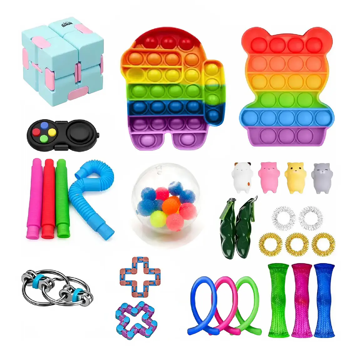 Set 29 Piezas Juguete Sensorial Anti Estres Fidget Toy 1