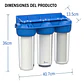 Filtro De Agua 3 Etapas Purificador 10 Pulgadas 5 Micras - Miniatura 7