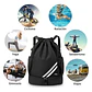 Mochila Deportiva Impermeable De Baloncesto Bolso Con Cordon - Miniatura 6