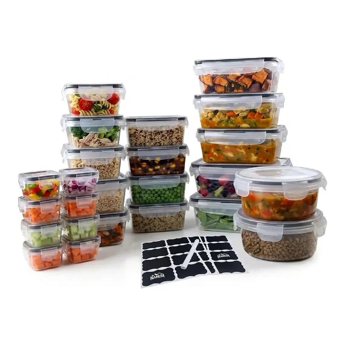 Set 24 Recipientes Contenedores Herméticos Taper De Alimento 1