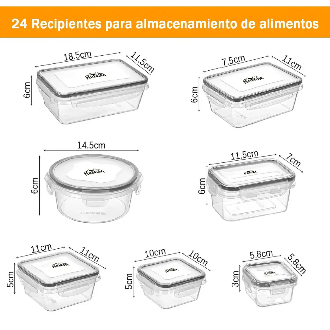 Set 24 Recipientes Contenedores Herméticos Taper De Alimento 6